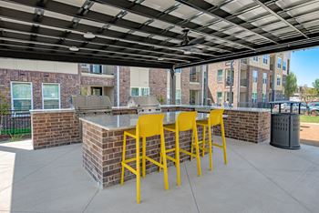 Covered outdoor grilling areas